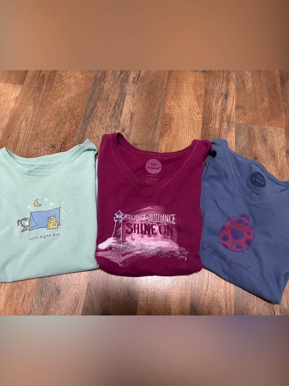 Life Is Good Women's Short-Sleeve Tees - Mint, Berry, Slate Blue